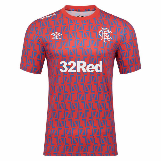 2025-2026 Rangers Away Pre-Match Tee (Flame Scarlet) (Your Name)