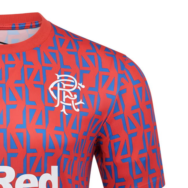 2025-2026 Rangers Away Pre-Match Tee (Flame Scarlet)