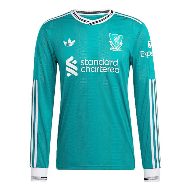 2025-2026 Liverpool Authentic Long Sleeve Third Shirt (M.Salah 11)