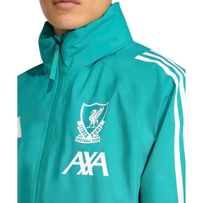 2025-2026 Liverpool EU Rain Jacket (Sea Green)