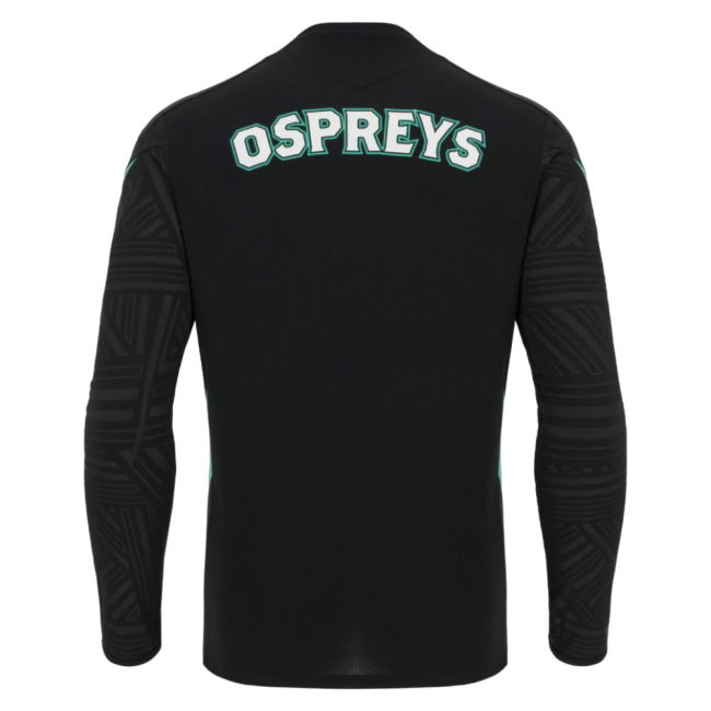 2025-2026 Ospreys Rugby Poly LS Training Tee (Black)