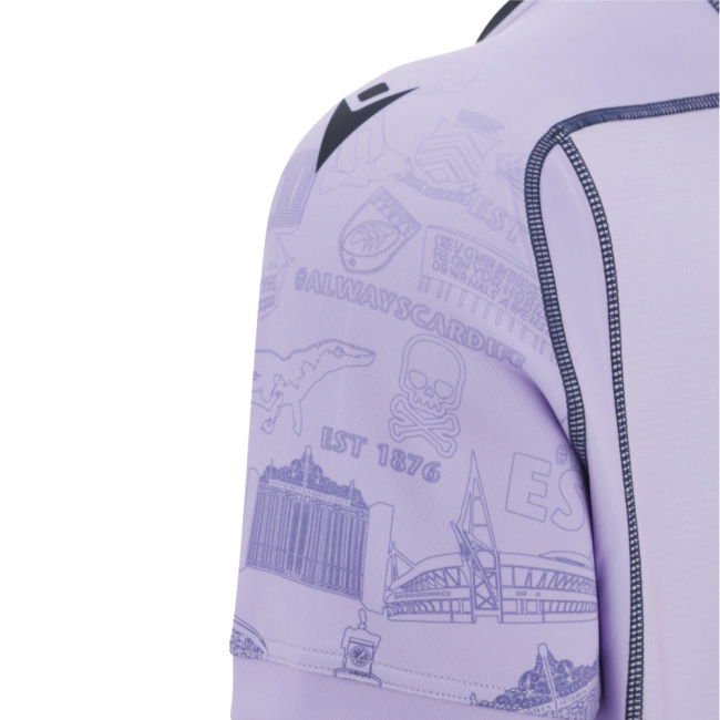 2025-2026 Cardiff Rugby Training Jersey (Lilac)
