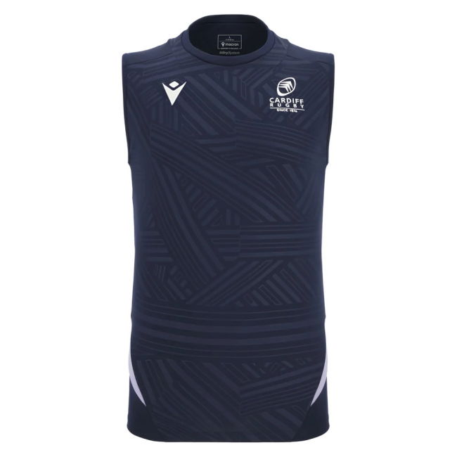 2025-2026 Cardiff Blues Training Poly Sleeveless Shirt (Navy) (Your Name)