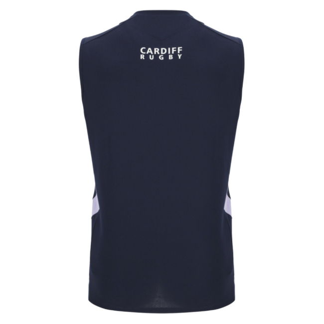 2025-2026 Cardiff Blues Training Poly Sleeveless Shirt (Navy)