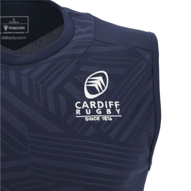 2025-2026 Cardiff Blues Training Poly Sleeveless Shirt (Navy)