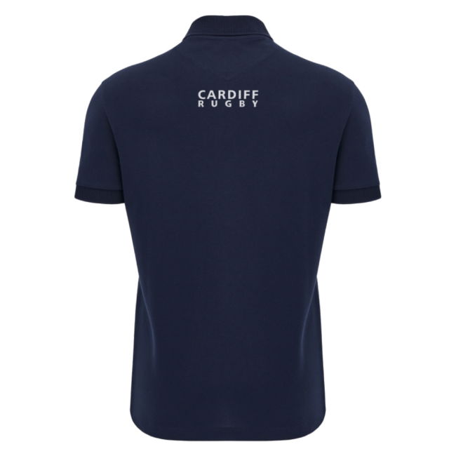 2025-2026 Cardiff Blues Rugby Ath Cotton Polo Shirt (Navy)