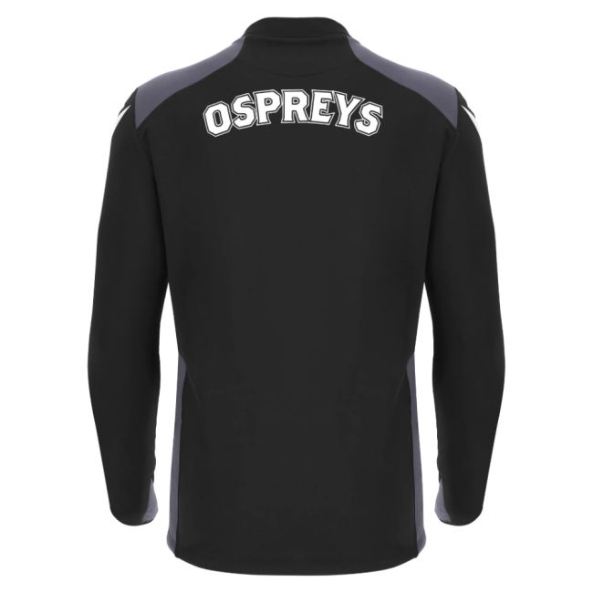 2025-2026 Ospreys Rugby Training Roundneck Top (Black)