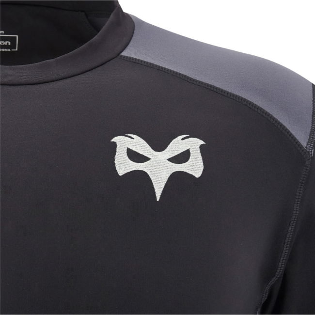 2025-2026 Ospreys Rugby Training Roundneck Top (Black)