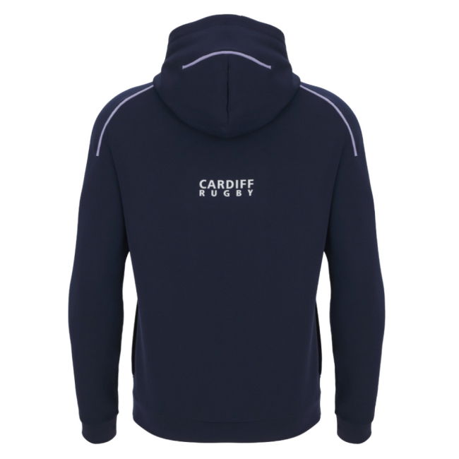 2025-2026 Cardiff Blues Warm Up Ath Full Zip Hoodie (Black)