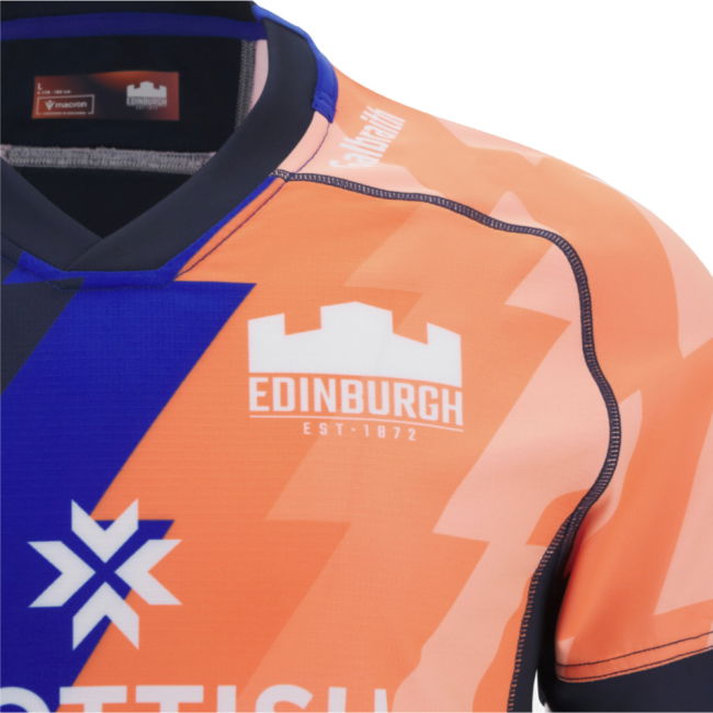 2025-2026 Edinburgh Rugby Training Jersey (Orange-Blue)