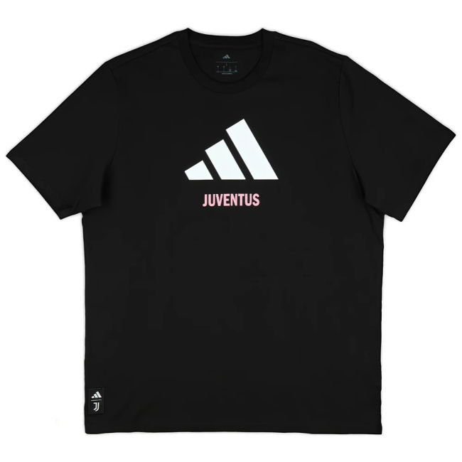 2025-2026 Juventus Seasonal Graphic Tee (Black) (Your Name)