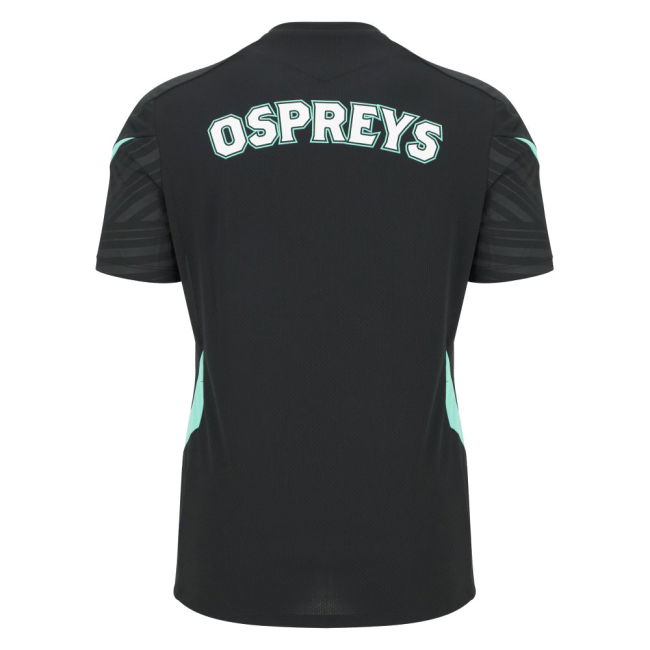 2025-2026 Ospreys Rugby Training Poly T-Shirt (Black)