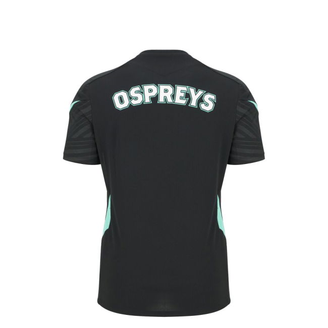 2025-2026 Ospreys Training Poly Rugby Shirt (Black) - Kids