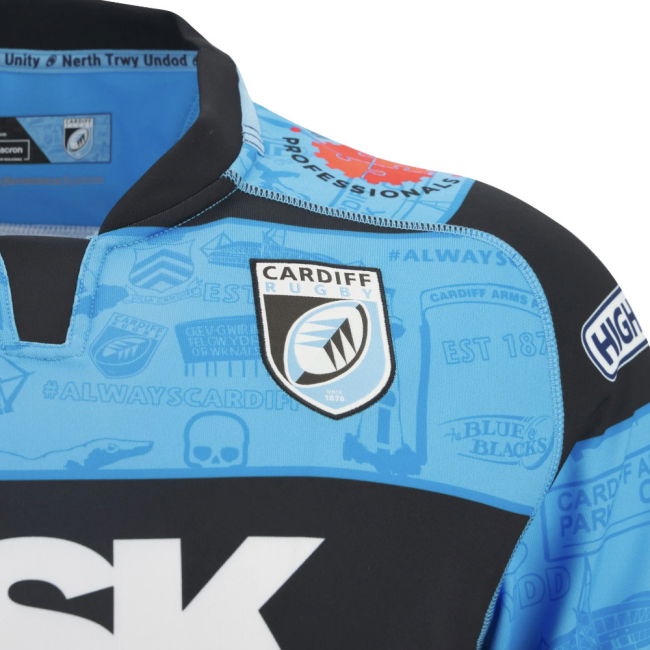 2025-2026 Cardiff Blues Home Poly Rugby Shirt (Kids)