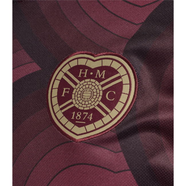 2025-2026 Hearts Home Pre Match Shirt (Maroon)