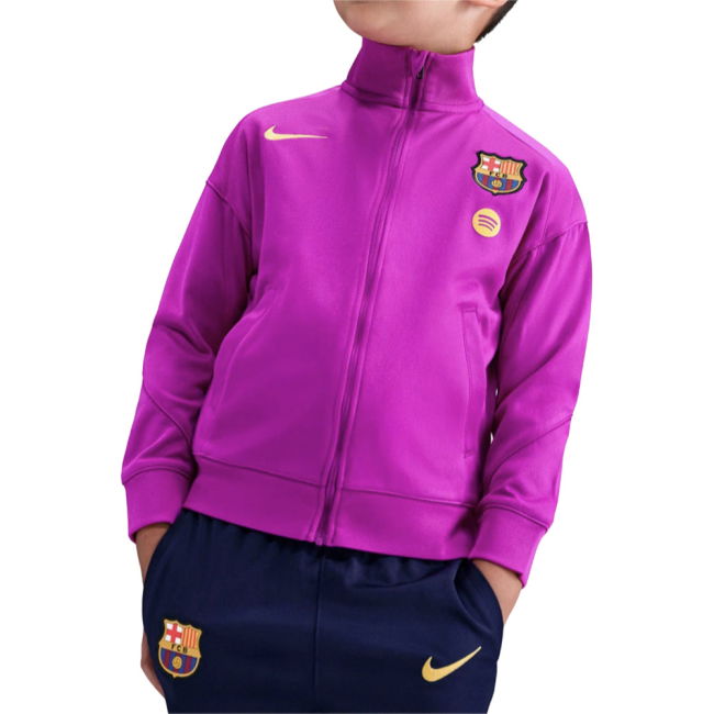 2025-2026 Barcelona Strike Dri-FIT Football Knit Tracksuit (Purple) - Little Kids