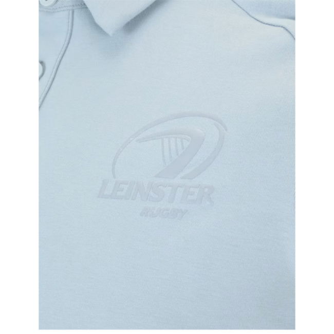 2025-2026 Leinster Rugby Short Sleeve Travel Polo Shirt (Grey Marl)