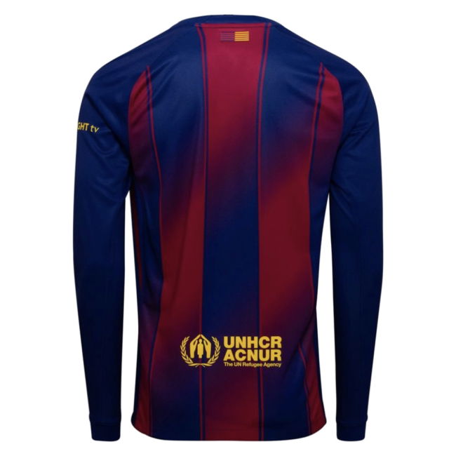 2025-2026 Barcelona Home Long Sleeve Shirt