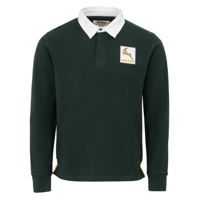 Kooga Vintage South Africa Men\'s LS Rugby Shirt (Green) (Your Name)