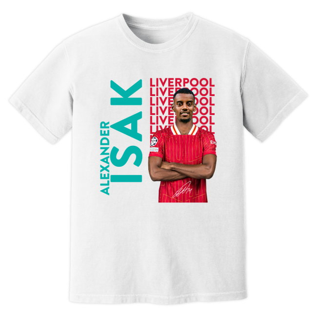 Alexander Isak Liverpool New Signing T-Shirt (White)