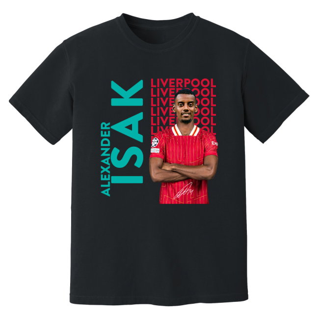Alexander Isak Liverpool New Signing T-Shirt (Black)