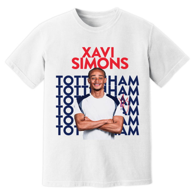 Xavi Simons Tottenham New Signing T-Shirt (White)