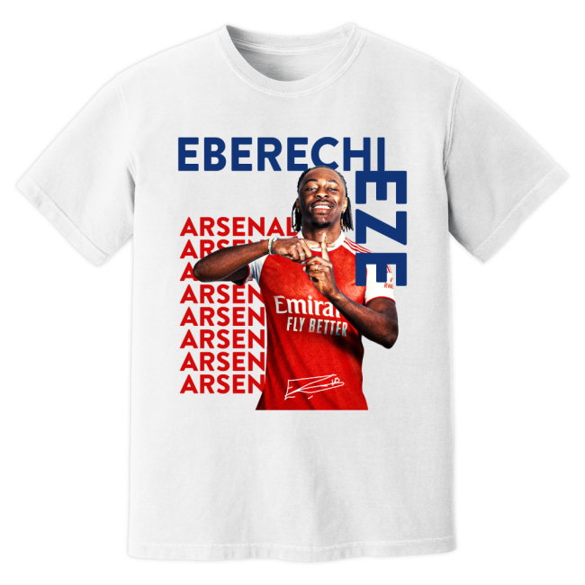 Eberechi Eze Arsenal New Signing T-Shirt (White)