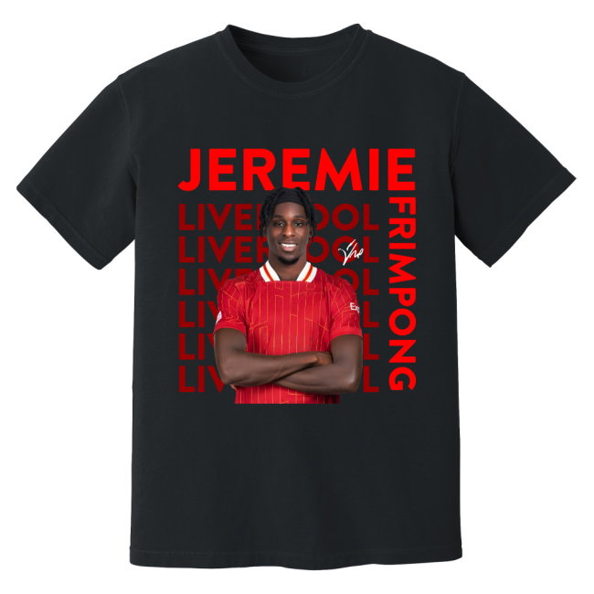 Jeremie Frimpong Liverpool New Signing T-Shirt (Black)