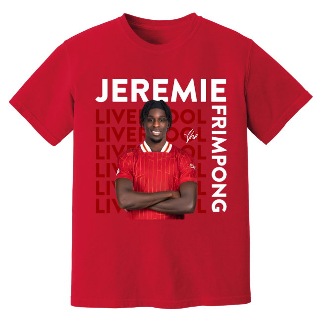 Jeremie Frimpong Liverpool New Signing T-Shirt (Red)