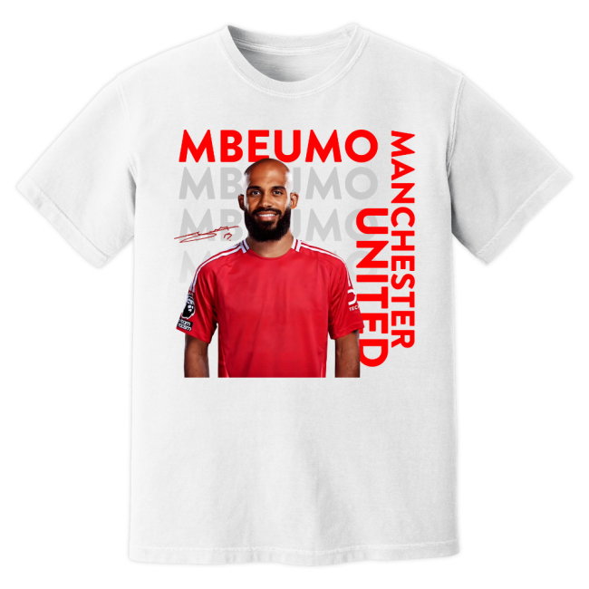 Bryan Mbeumo Man United New Signing T-Shirt (White)
