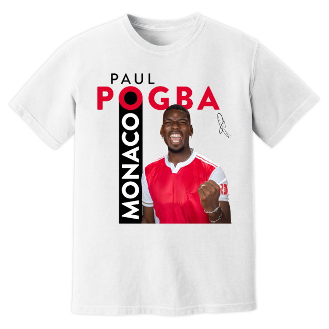 Paul Pogba Monaco New Signing T-Shirt (White)