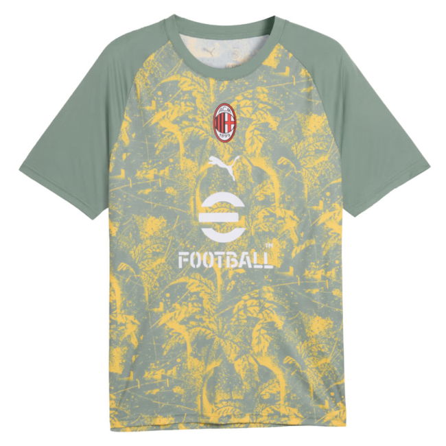 2025-2026 AC Milan Warm Up Jersey (Green Moon) (Your Name)