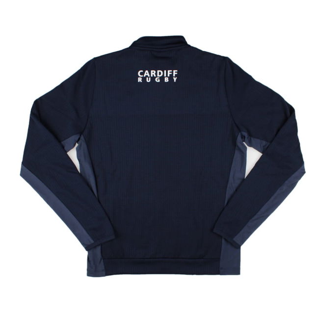 2025-2026 Cardiff Blues Rugby Travel 3D Full Zip Top (Navy)