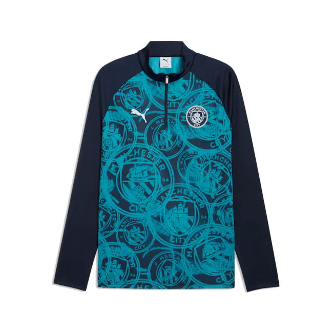 2026 Man City Warm Up 1/4 Zip Top (Deep Navy)