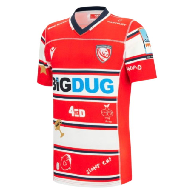 2026 Gloucester Rugby 4Ed Replica Home Shirt (Your Name)