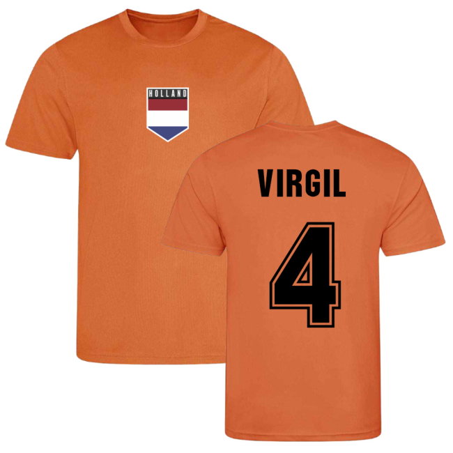 Virgil Van Dijk Holland Training Jersey (Orange)