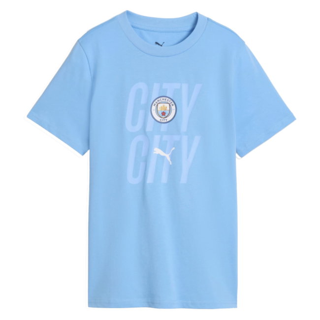 2026-2027 Man City FtblCulture Tee (Light Blue) - Kids (Mahrez 26)
