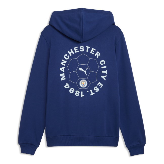 2026-2027 Man City ftblCulture Hooded Sweat Jacket (Blue Jewel)