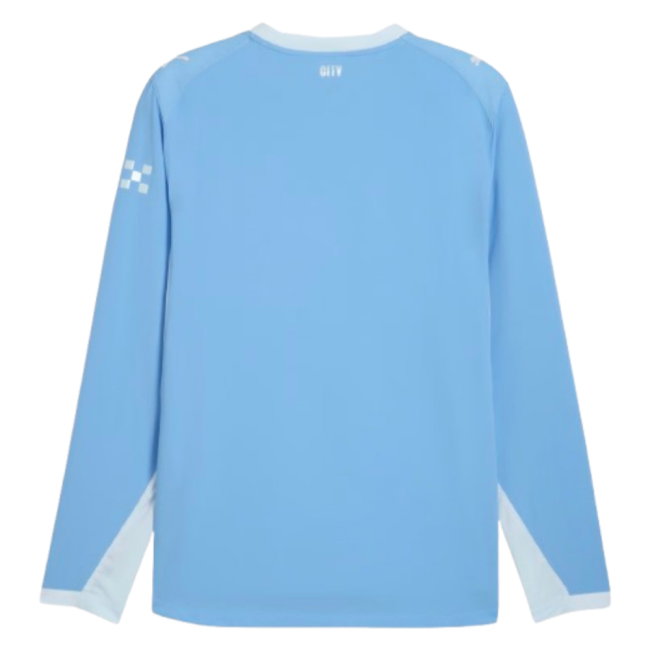 2026-2027 Man City Authentic Long Sleeve Home Shirt (Bobb 52)