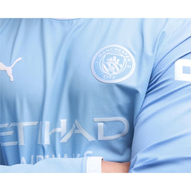 2026-2027 Man City Authentic Long Sleeve Home Shirt (Bobb 52)