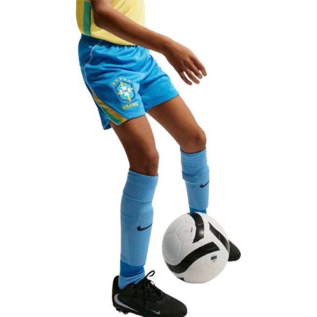 2026-2027 Brazil Home Shorts (Blue) - Kids