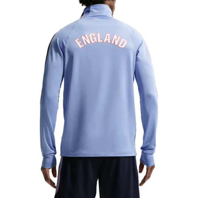 2026-2027 England Dri-Fit Strike 1/4 Zip L/S Drill Top (Work Blue)