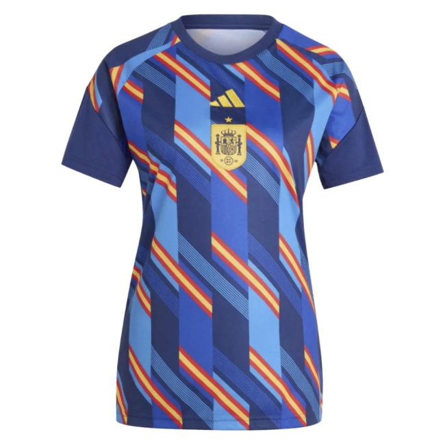2026-2027 Spain Home Pre-Match Shirt (Dark Blue) - Womens (Your Name)