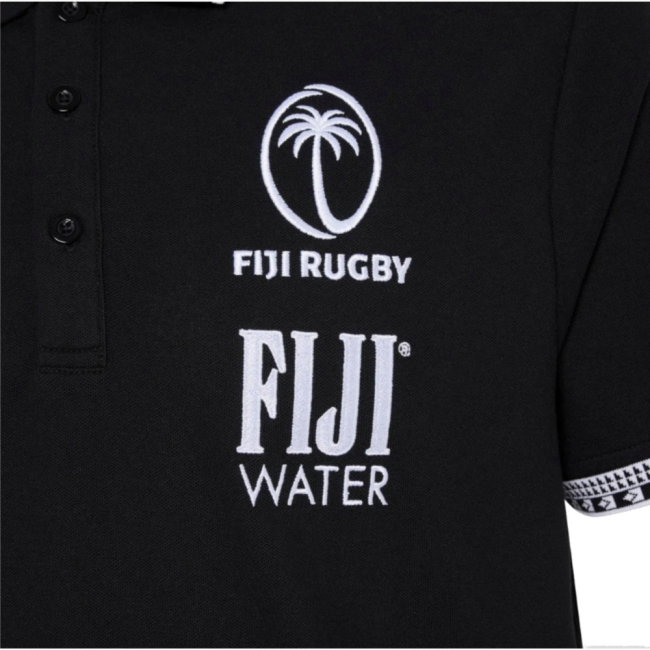 2026-2027 Fiji Rugby Pique Polo (Black)