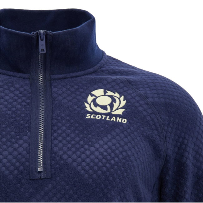 2026-2027 Scotland Rugby Travel Full Zip 3D Fleece (Navy) - Kids