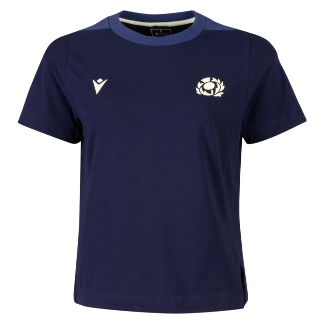 2026-2027 Scotland Rugby Ath Cotton T-Shirt (Navy) - Womens (Your Name)