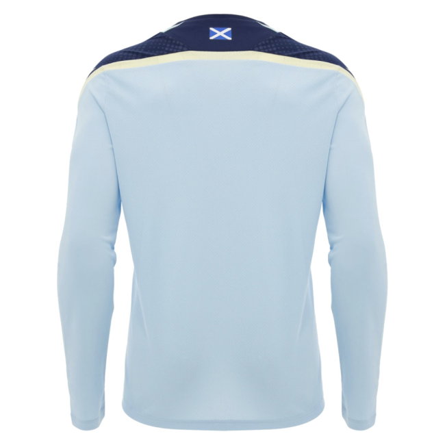 2026-2027 Scotland Rugby Training Poly LS Shirt (Blue) (Your Name)