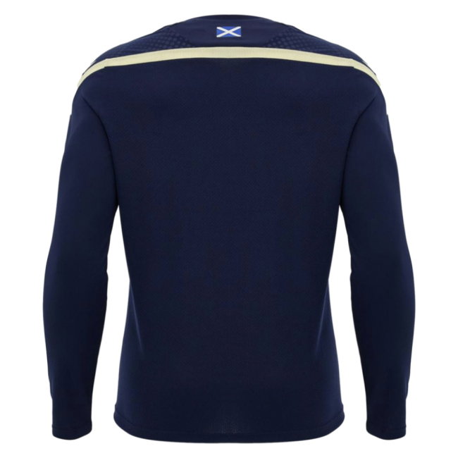 2026-2027 Scotland Rugby Training LS Shirt (Navy/Sand)