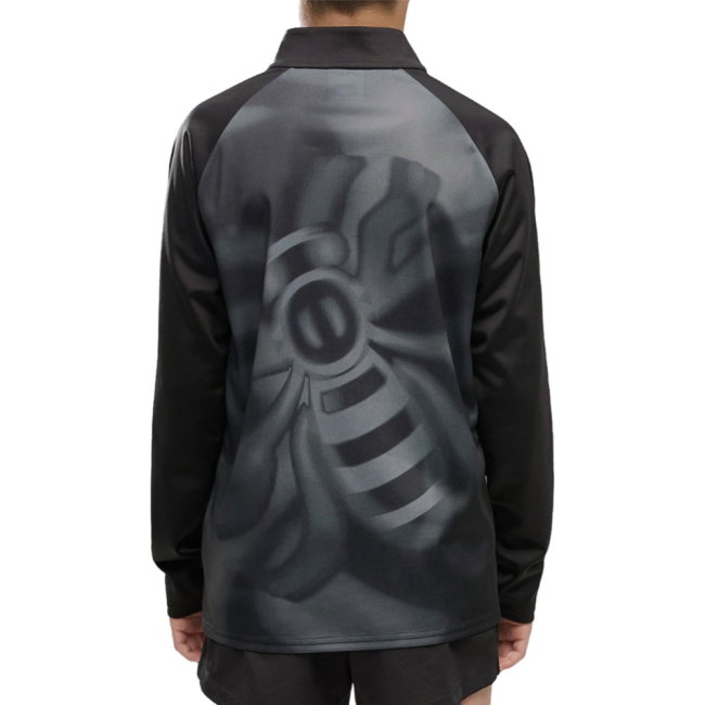2026-2027 Man City Warm Up 1/4 Zip Top (Black) - Kids
