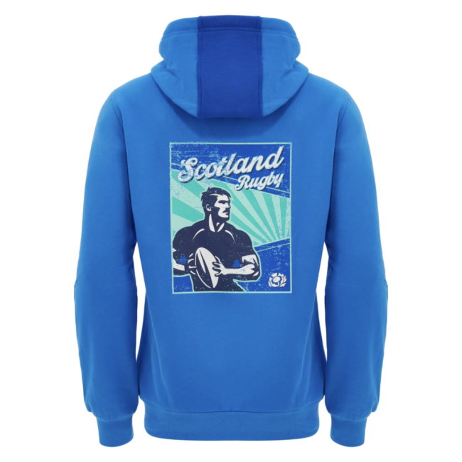 2026-2027 Scotland Rugby Cotton Hoodie (Blue) - Kids